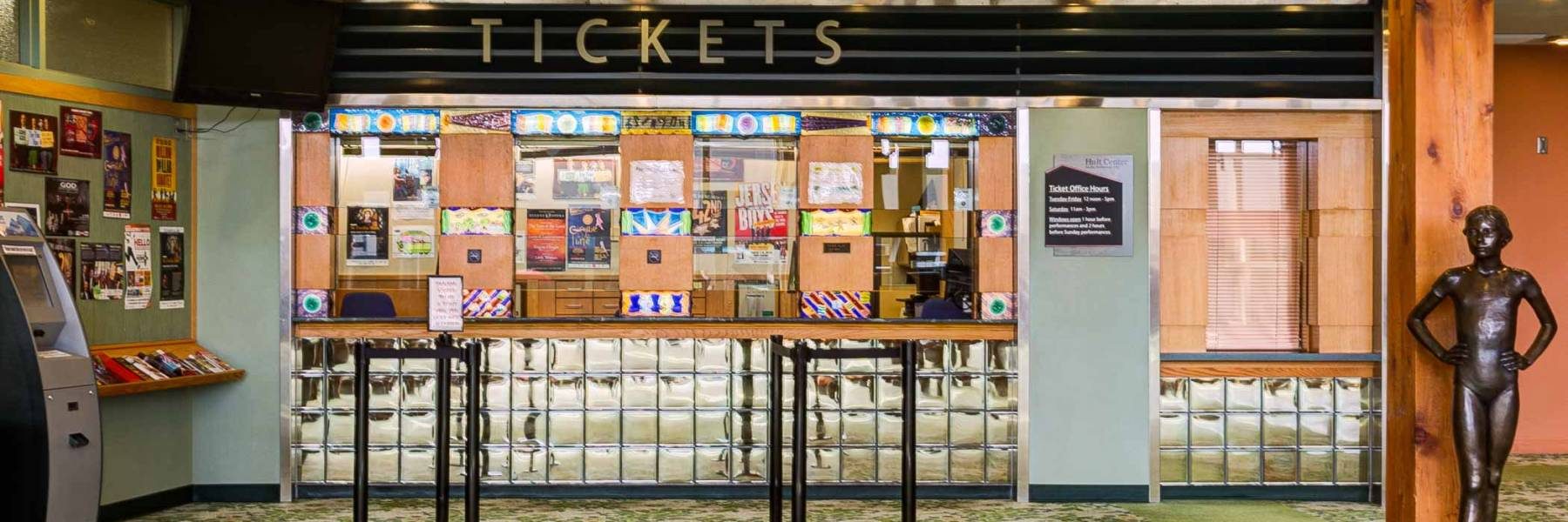 View of the Hult Center Ticket Office Window
