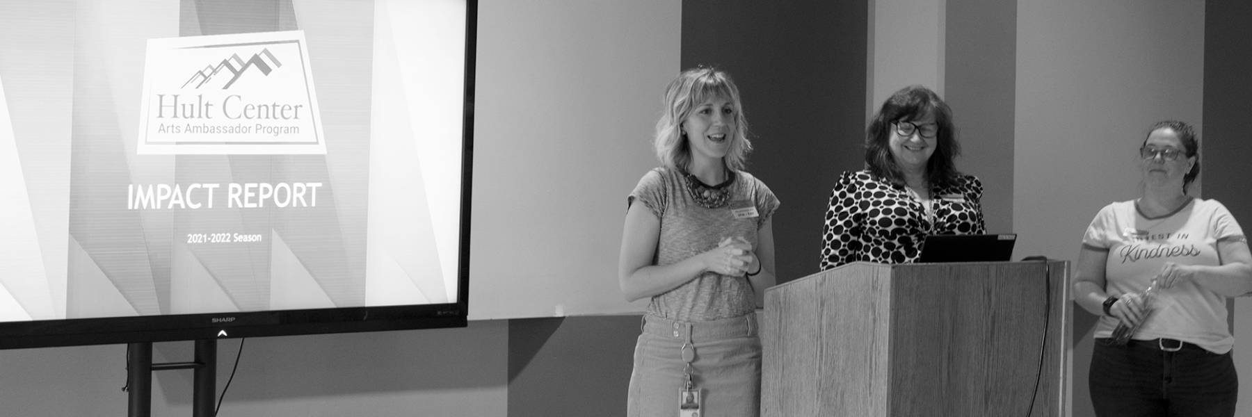 Image of Arts Ambassador Coordinators giving a presentation